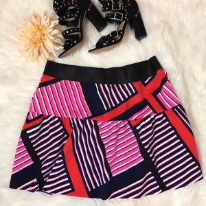 Express NWOT Multicolor Mini Skirt size Large